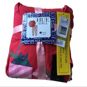 NWT HUE Soft Jersey Pajama Set. Size 14 (Girl)